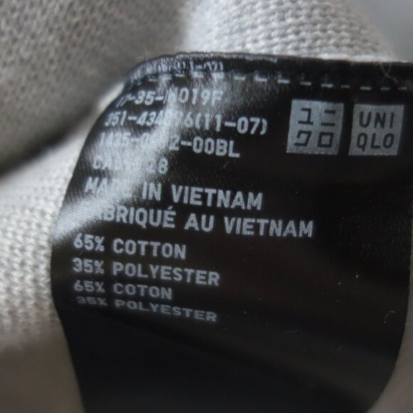 Uniqlo 65% Cotton/35% Polyester Made in Vietnam Size L/G Grey Sweatshirt - Picture 10 of 10